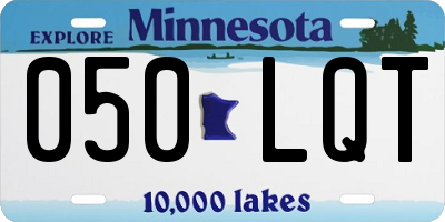 MN license plate 050LQT