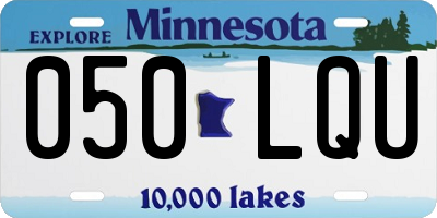 MN license plate 050LQU