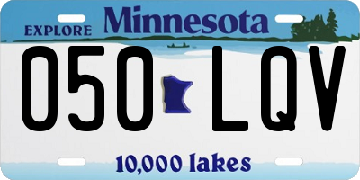 MN license plate 050LQV
