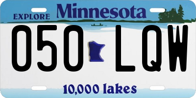 MN license plate 050LQW