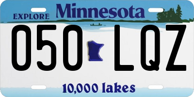 MN license plate 050LQZ