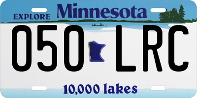MN license plate 050LRC