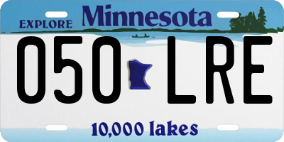 MN license plate 050LRE