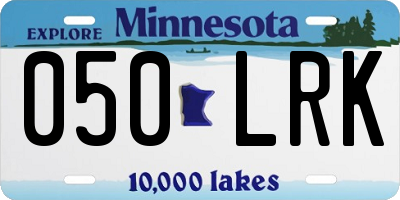 MN license plate 050LRK