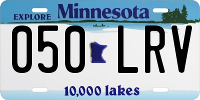 MN license plate 050LRV
