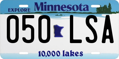MN license plate 050LSA
