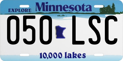 MN license plate 050LSC