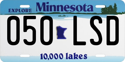MN license plate 050LSD