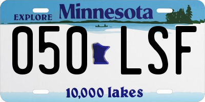 MN license plate 050LSF