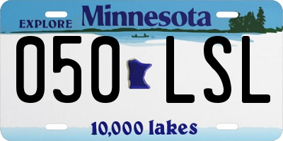 MN license plate 050LSL