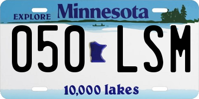 MN license plate 050LSM