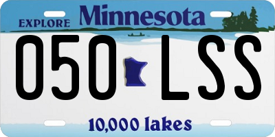 MN license plate 050LSS