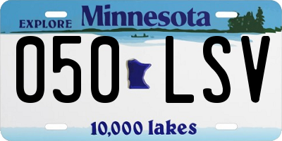 MN license plate 050LSV