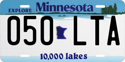 MN license plate 050LTA