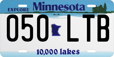 MN license plate 050LTB