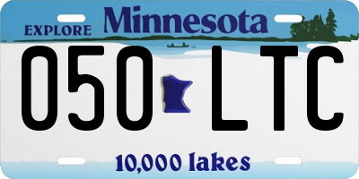 MN license plate 050LTC