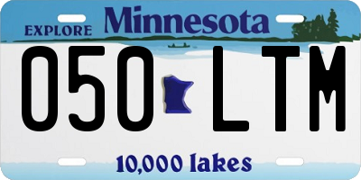 MN license plate 050LTM