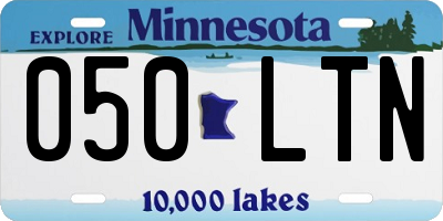 MN license plate 050LTN