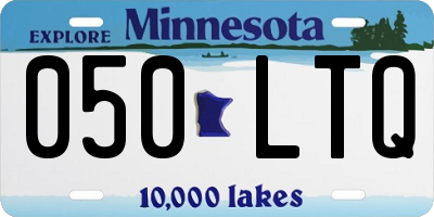MN license plate 050LTQ