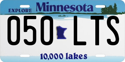 MN license plate 050LTS