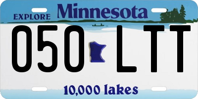 MN license plate 050LTT