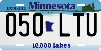 MN license plate 050LTU