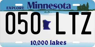 MN license plate 050LTZ