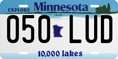 MN license plate 050LUD