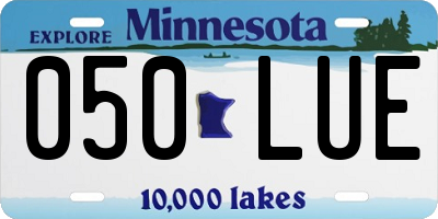 MN license plate 050LUE