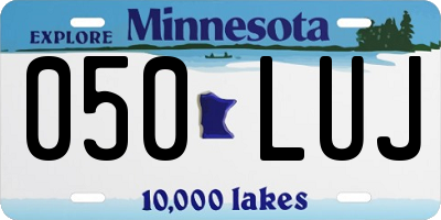 MN license plate 050LUJ