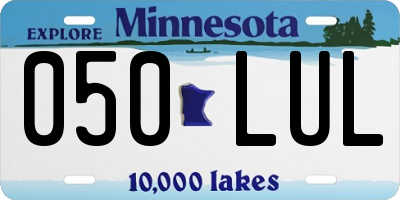 MN license plate 050LUL