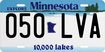 MN license plate 050LVA