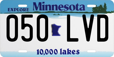 MN license plate 050LVD