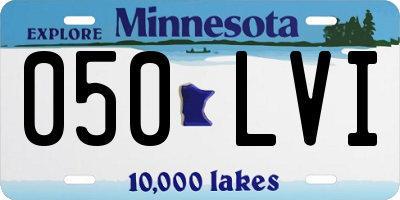 MN license plate 050LVI