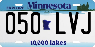 MN license plate 050LVJ