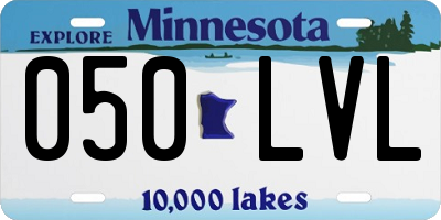 MN license plate 050LVL