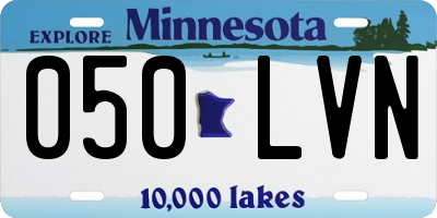 MN license plate 050LVN