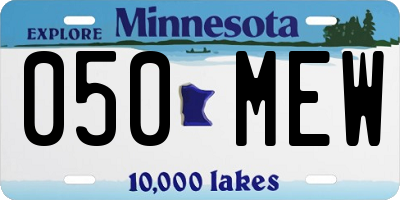 MN license plate 050MEW