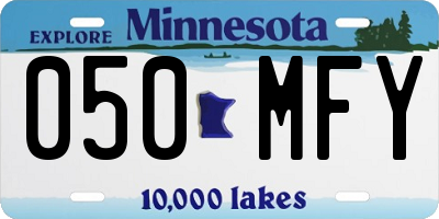 MN license plate 050MFY