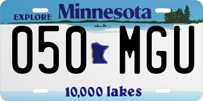 MN license plate 050MGU