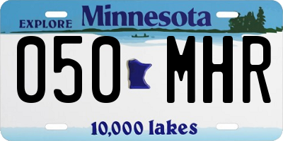 MN license plate 050MHR