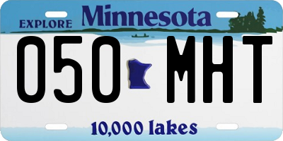 MN license plate 050MHT