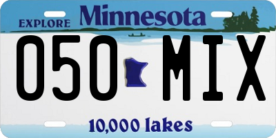 MN license plate 050MIX
