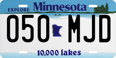 MN license plate 050MJD