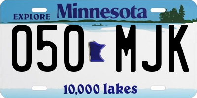 MN license plate 050MJK