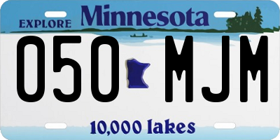 MN license plate 050MJM