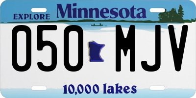 MN license plate 050MJV