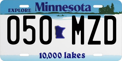 MN license plate 050MZD