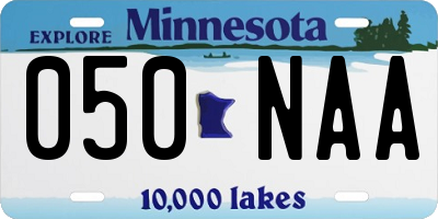 MN license plate 050NAA
