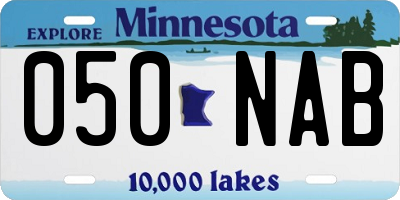 MN license plate 050NAB
